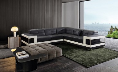 Kevlar - L - Leather Sofa Lounge Set